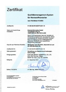 EdelstahlSchneider GmbH - Zertifikat (D) Zugelassener Hersteller nach AD2000 W0 / PED 97/23/EG
